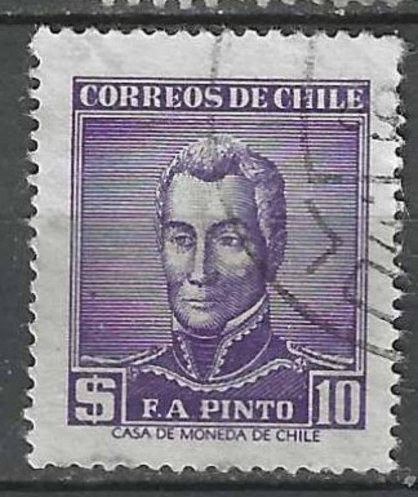 Chili 1958 - Yvert 270 - General Pinto (ST), Envoi, Affranchi