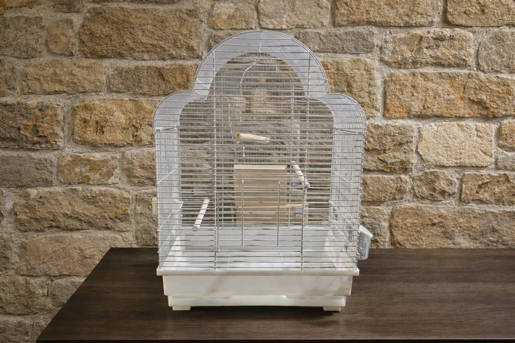 Cage à oiseaux blanche 66 x 51 x 32, Enlèvement, Synthétique, Cage à oiseaux