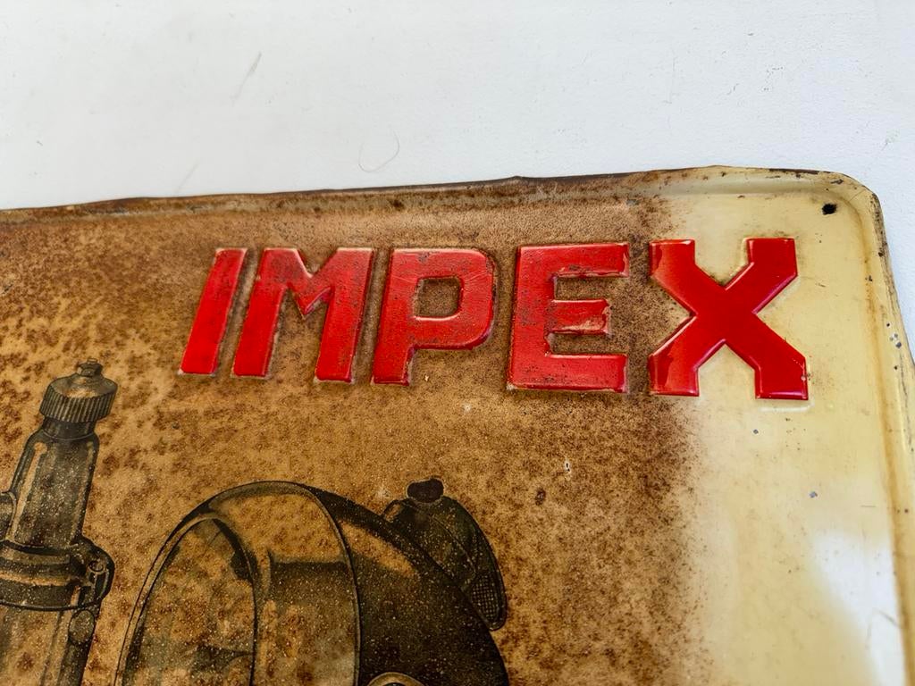 Enseigne publicitaire lampes de vélo IMPEX, Collections, Enlèvement ou Envoi, Utilisé, Panneau publicitaire