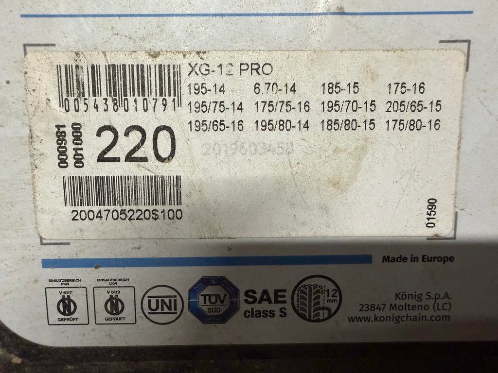 Chaine pour pneus, Autos : Divers, Chaînes, Enlèvement, Comme neuf