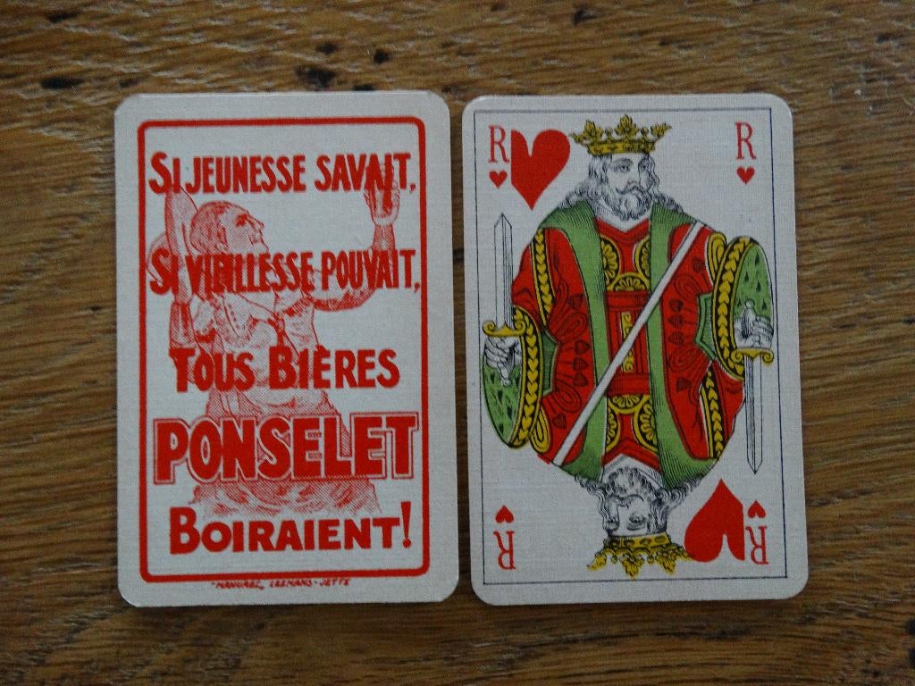 carte a jouer ponselet anderlues, Collections, Envoi, Comme neuf, Carte(s) à jouer