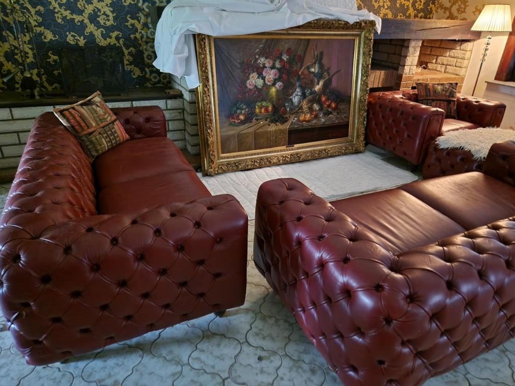 Chesterfield max Divani Ingrid en cuir doublé., Ophalen