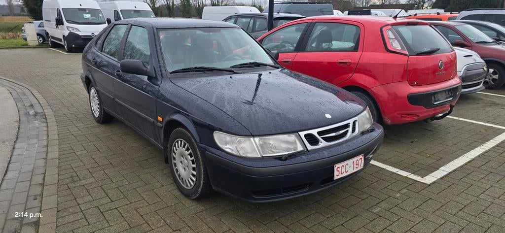 SAAB 9-3 2.0i benzine Airco/Leder eerste eigenaar Gekeurd vv, Auto's, Saab, Blauw, Leder, 5 deurs, Saab 9-3