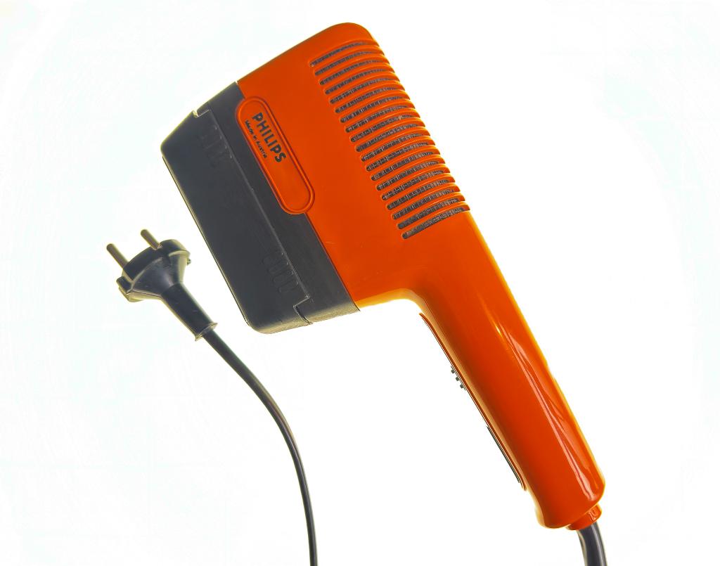 Vintage oranje haardroger Philips, Ophalen of Verzenden, Gebruikt