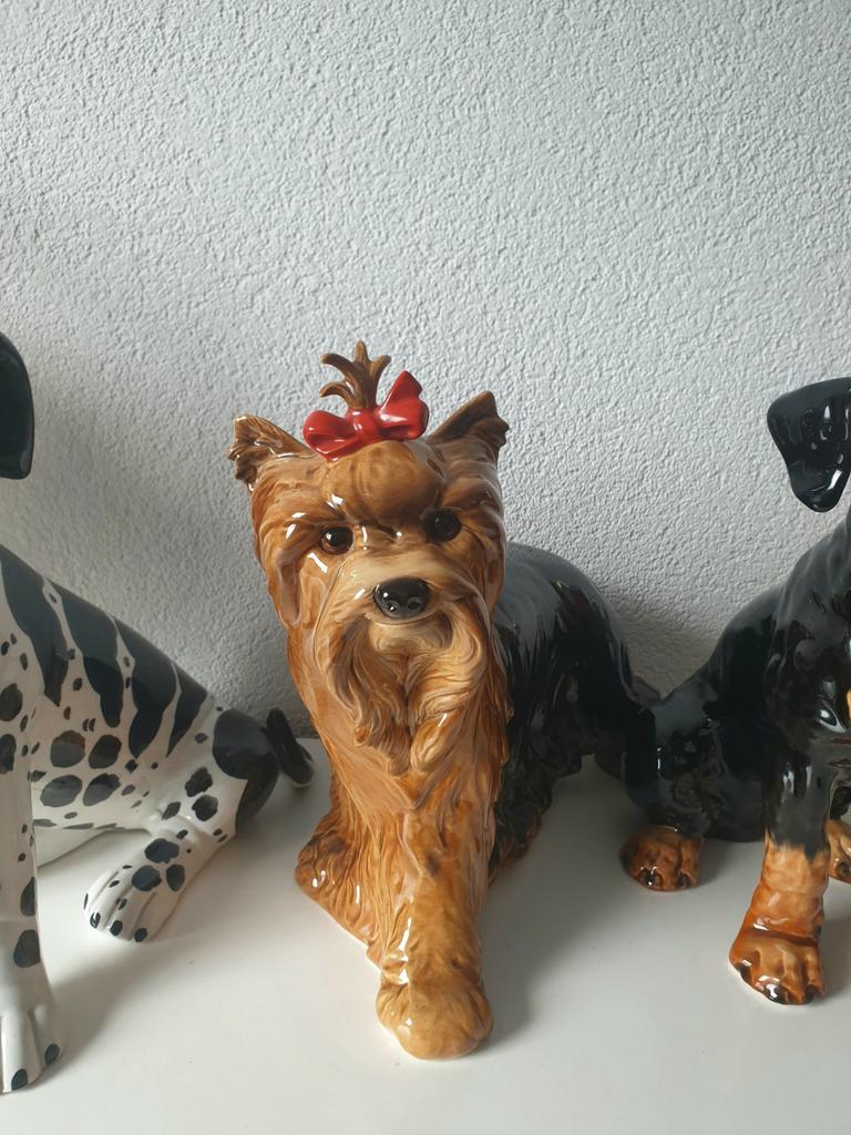 Porseleinen  keramiek honden, Verzamelen, Beelden en Beeldjes, Ophalen of Verzenden, Zo goed als nieuw