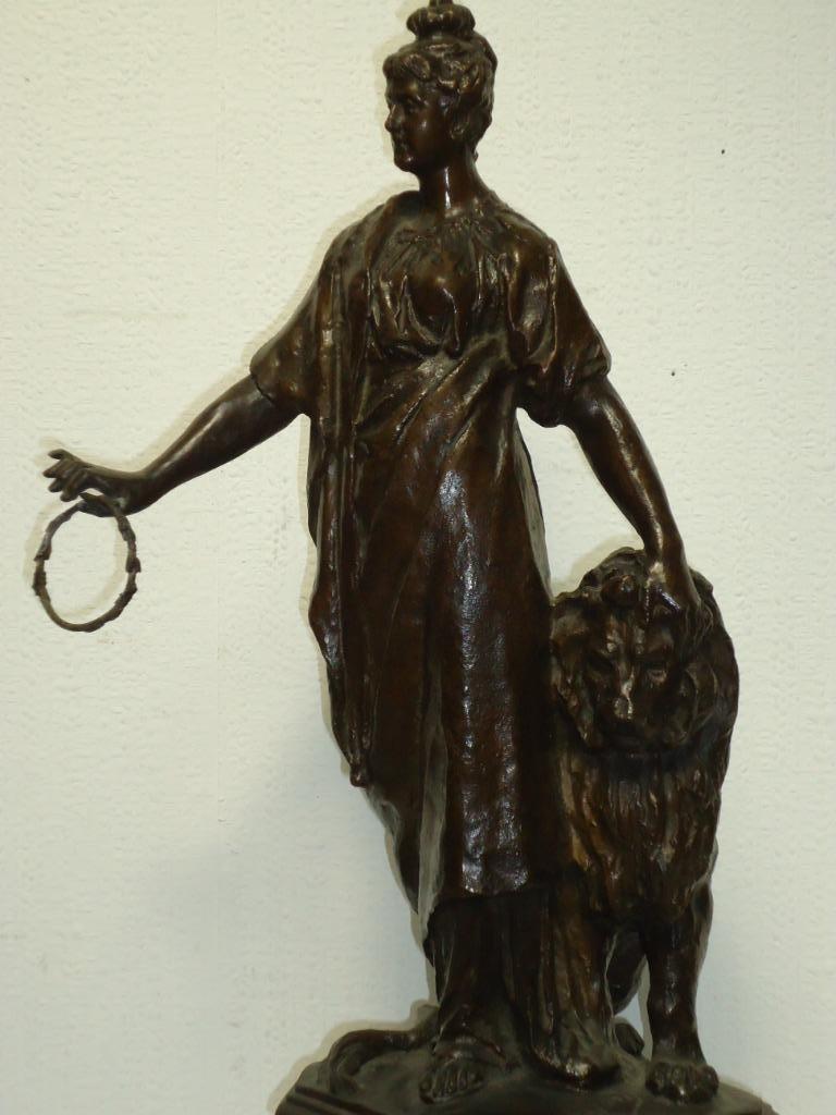 1893 Léon MIGNON °1847-1898 bronze 1° prix de la ville Liège, Antiquités & Art, Enlèvement