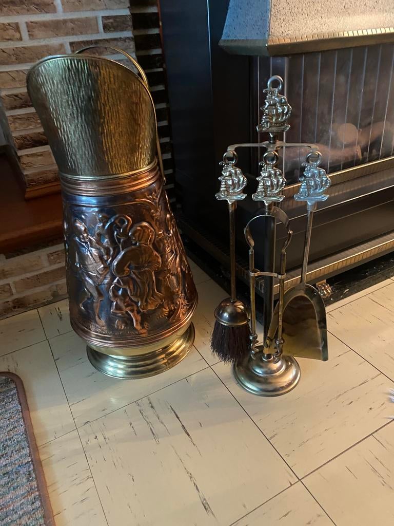 Kolenkit en haardgereedschapkit, Ophalen, Zo goed als nieuw