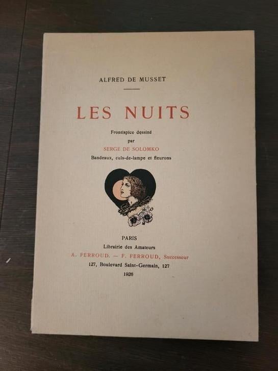Les Nuits Alfred de Musset 1926, Antiquités & Art, Enlèvement ou Envoi