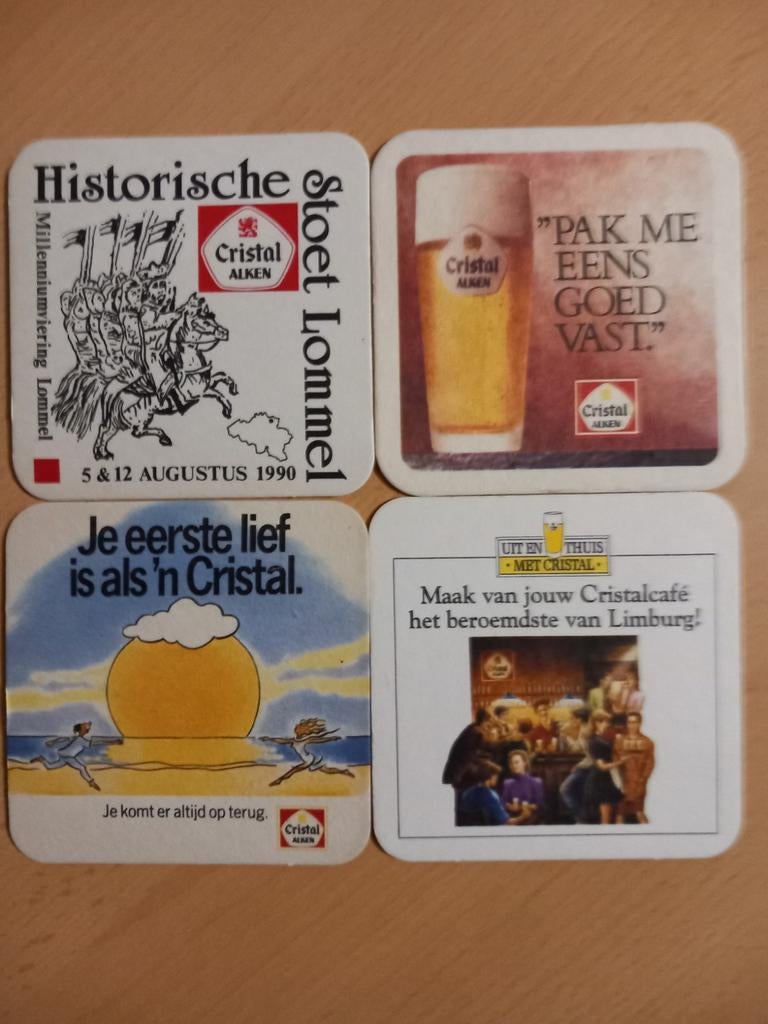 Bierviltjes Cristal Alken (331), Verzamelen, Biermerken, Ophalen of Verzenden, Zo goed als nieuw