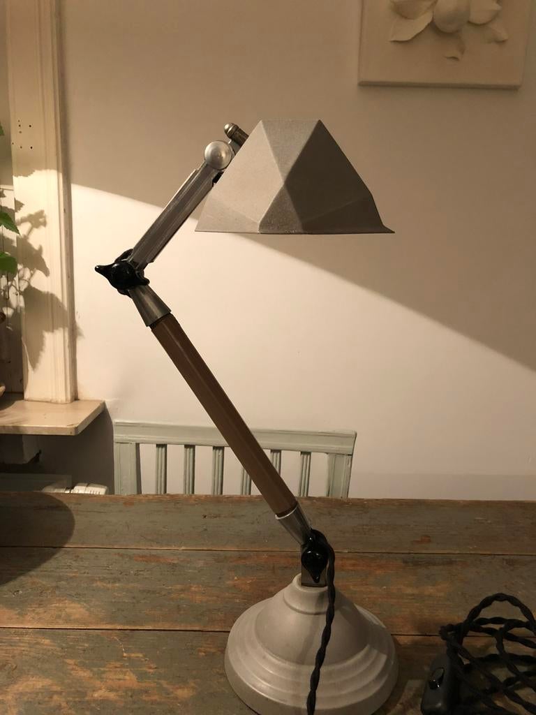 VINTAGE LAMP BUREAULAMP SUPERCHROOM FRANS MOOI!, Antiek en Kunst, Ophalen of Verzenden