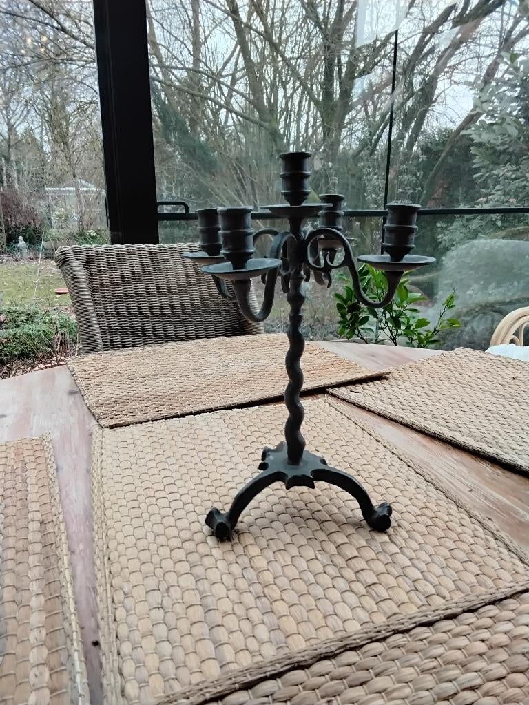 Tinnen kandelaar, Antiek en Kunst, Ophalen