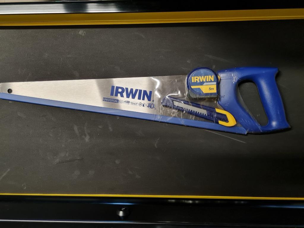 Houtzaag met meter en breekmes van Irwin, Ophalen of Verzenden, Nieuw