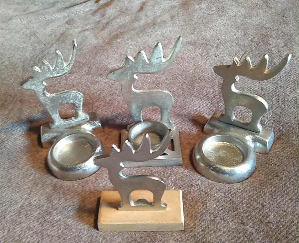 rendier theelichthouders, Diversen, Kerst, Ophalen of Verzenden