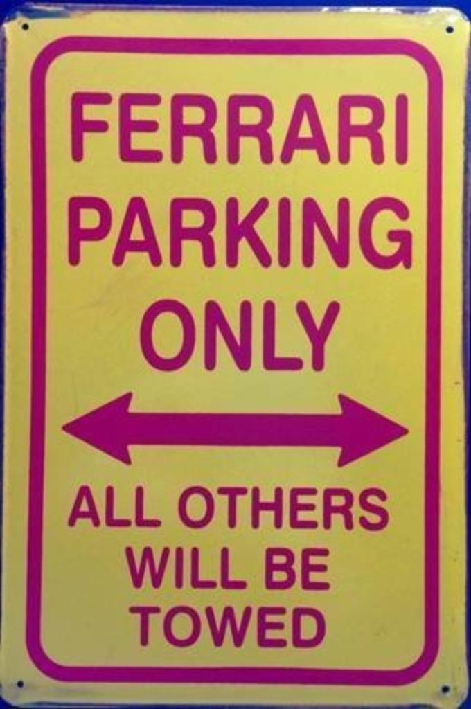 Plaque murale en métal vieilli rouillé Ferrari Parking Only, Enlèvement ou Envoi