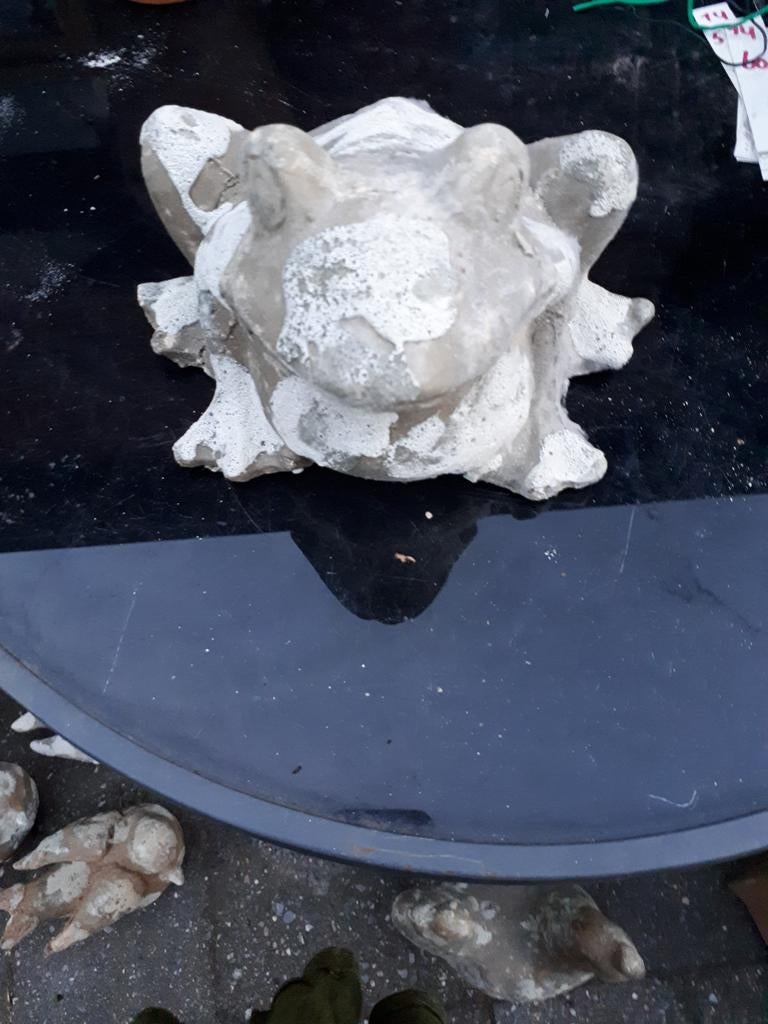 Terracotta tuinbeeld kikker vijver, Tuin en Terras, Tuinbeelden, Ophalen, Zo goed als nieuw