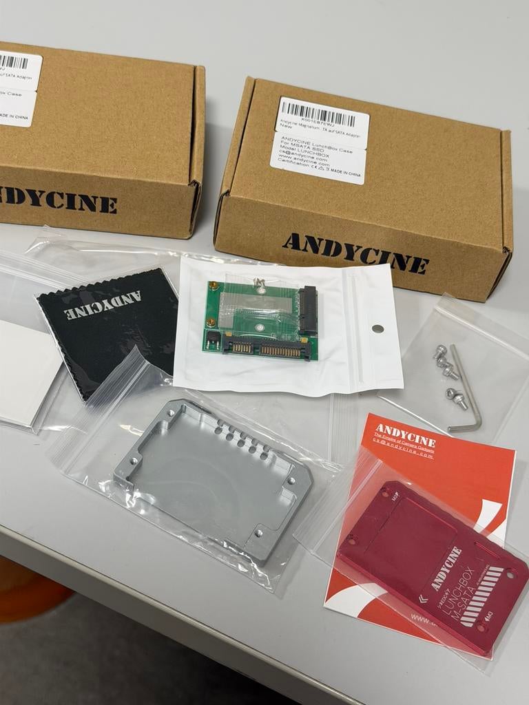 ANDYCINE Lunchbox II DIY behuizing Msata SSD Atomos Ninja, Ophalen of Verzenden, Nieuw