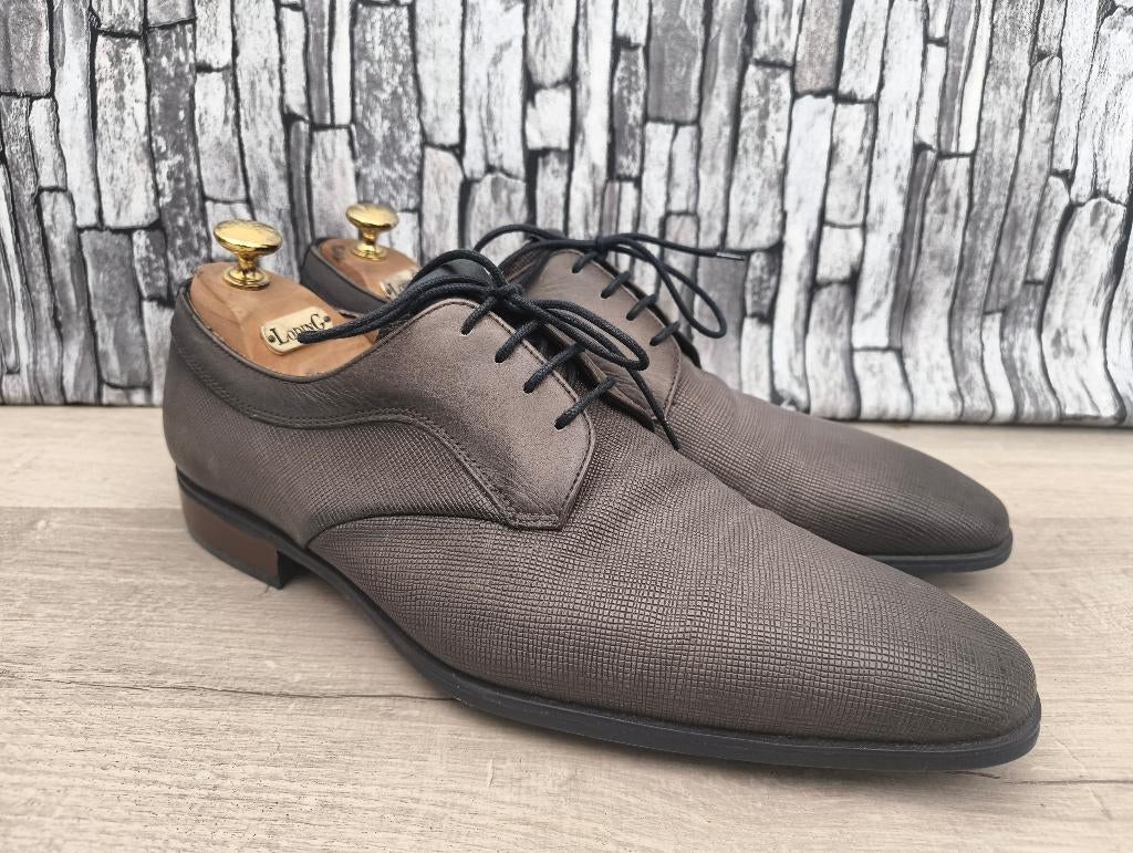 Giorgio bruin grijze herenschoenen - Maat 42, Bruin, Zo goed als nieuw, Veterschoenen, Giorgio Azzurro