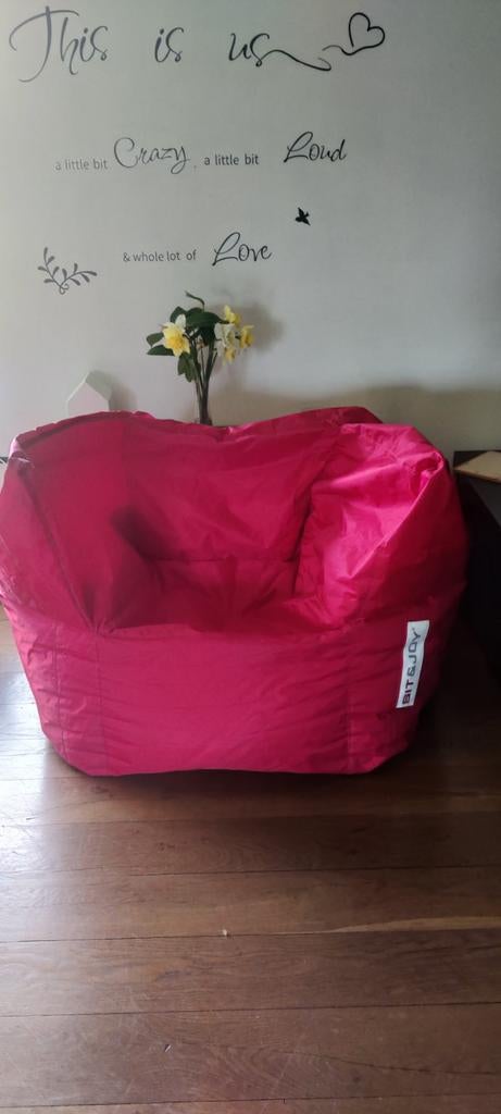 Zitzak/zetel SIT & JOY, Huis en Inrichting, Zitzakken, Ophalen, Gebruikt, Rood, Zitzak