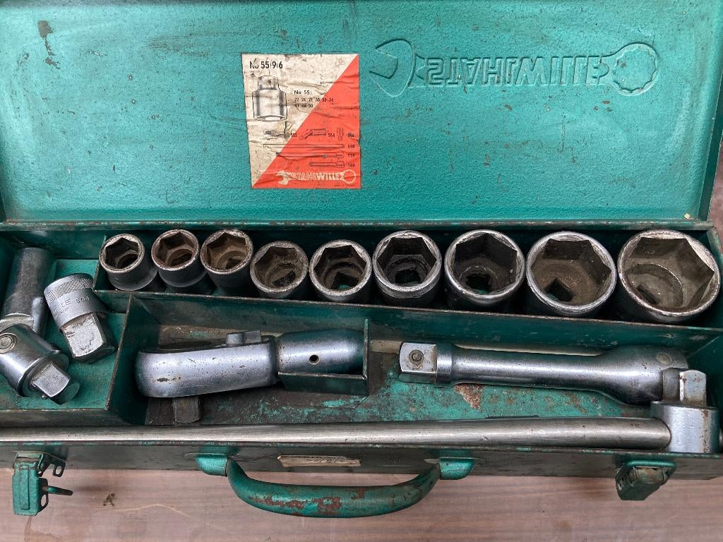Professionele dopsleutelset 3/4" – Stahlwille No. 55/9/6, Ophalen, Gebruikt
