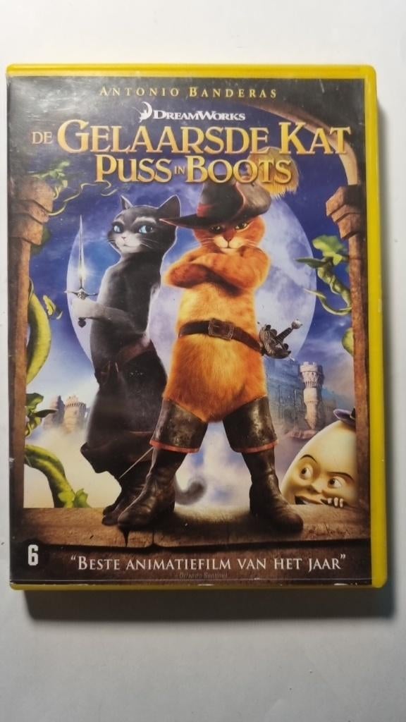 de gelaarsde kat puss in boots, Cd's en Dvd's, Ophalen of Verzenden, Gebruikt
