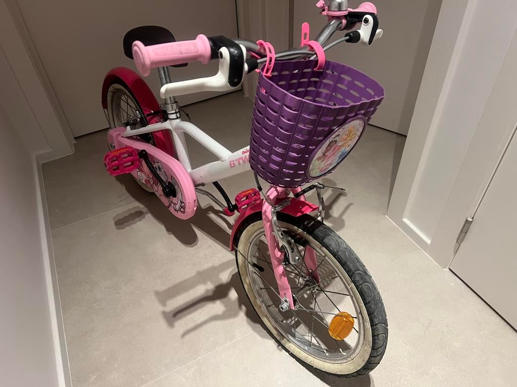 VÉLO 16 POUCES 4-6 ANS 500 DOCTO GIRL B'TWIN, Enlèvement, Utilisé, 14 pouces ou moins, Frein à main