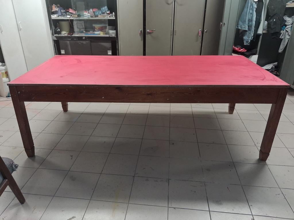 Grande table à manger 235 cm, Maison & Meubles, 100 à 150 cm, Enlèvement, Utilisé, Industrieel. Brocante