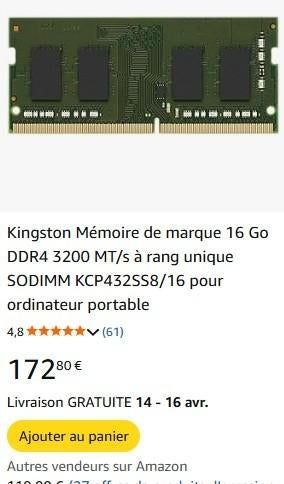 RAM DDR 4 (neuve) – RAM DDR 5 (peu utilisée), Neuf, DDR, Enlèvement, Laptop