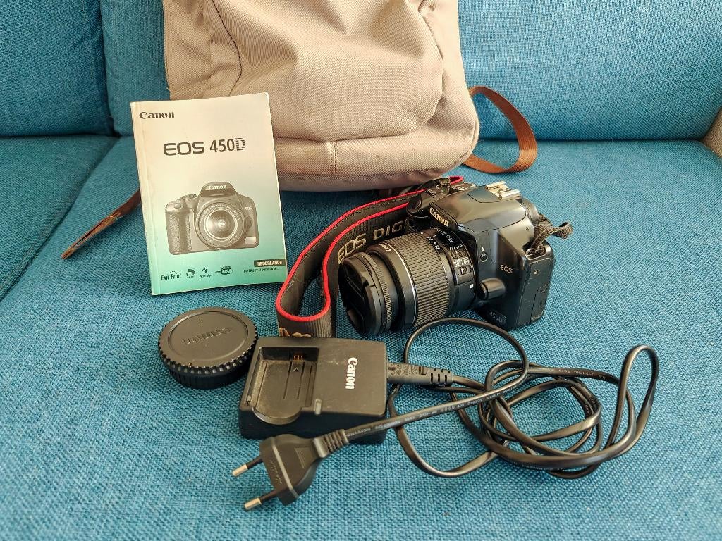Hele mooie Canon EOS 450D Spiegelreflexcamera set aangeboden, Spiegelreflex, Canon, Ophalen of Verzenden, Zo goed als nieuw