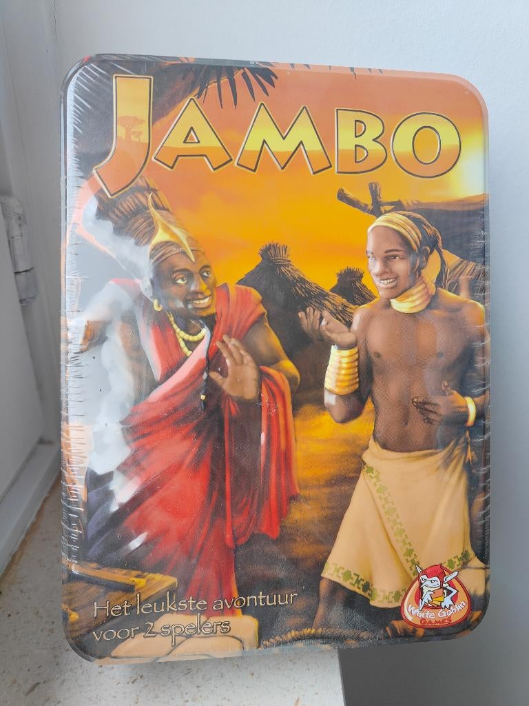 Jambo NL, tin box editie, Hobby en Vrije tijd, Gezelschapsspellen | Bordspellen, Een of twee spelers, Ophalen, Nieuw, White Goblin Games