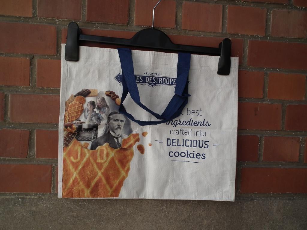 Sac réutilisable Jules Destrooper (38 x 32 x 19 cm), Envoi, Utilisé, Blanc, Autres types