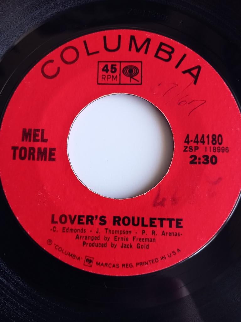 MEL TORME.  LOVER'S ROULETTE. 45T, Ophalen of Verzenden