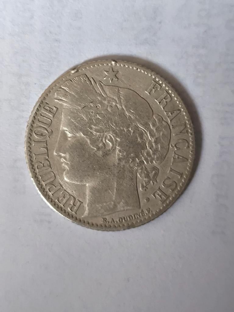Frankrijk Ceres 1895 A, Ophalen of Verzenden, Frankrijk, Losse munt, Zilver