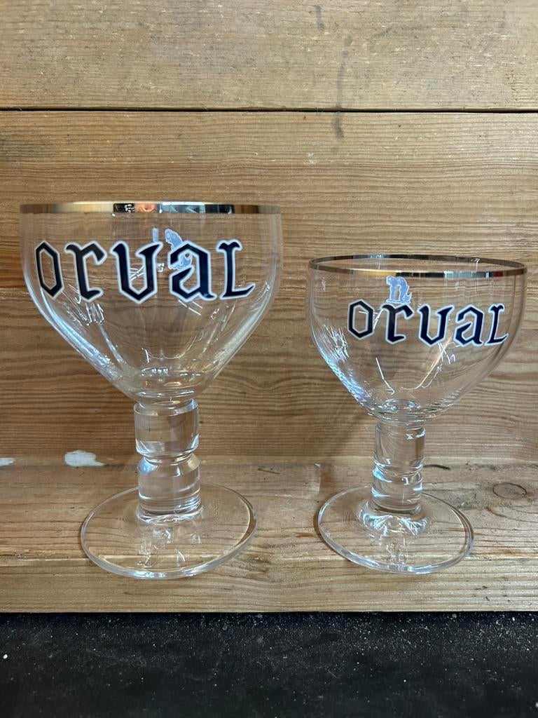 Orval glas groot en klein, Verzamelen, Ophalen of Verzenden, Zo goed als nieuw, Glas of Glazen