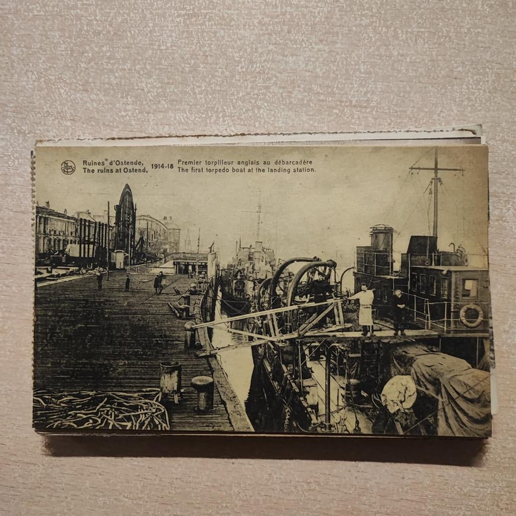 Ruines d'Ostende : premier torpilleur anglais au débarcadère, Enlèvement ou Envoi