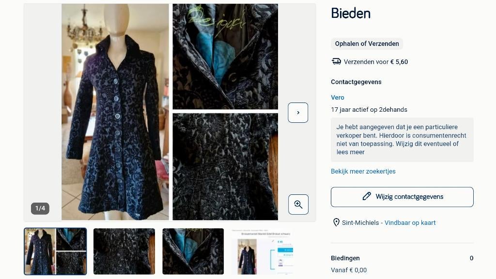 Jas gothic merkkledij Desigual nieuw, Kleding | Dames, Maat 38/40 (M), Zwart, Nieuw, Ophalen of Verzenden