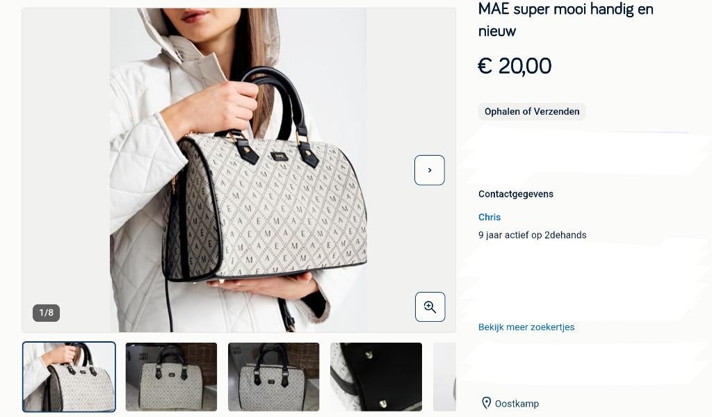 Sac à main monogrammé MAE, super joli, Enlèvement ou Envoi, Neuf, Sac à main
