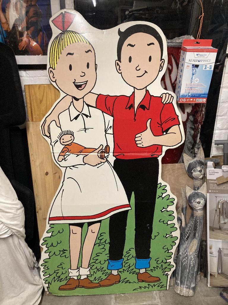 Publicitaire Bob et Bobette, Collections, Enlèvement, Bob et Bobette, Utilisé, Image, Affiche ou Autocollant