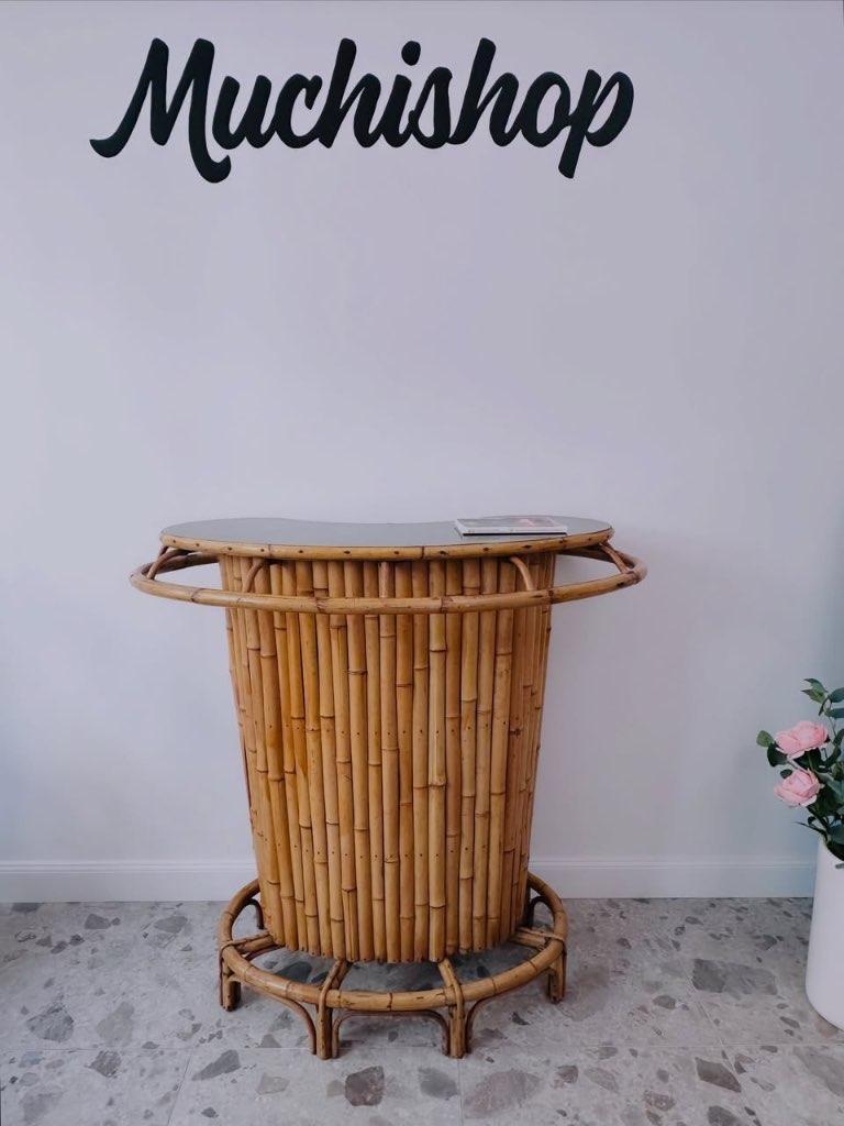 Tiki bar vintage en bambou, Enlèvement, Comme neuf