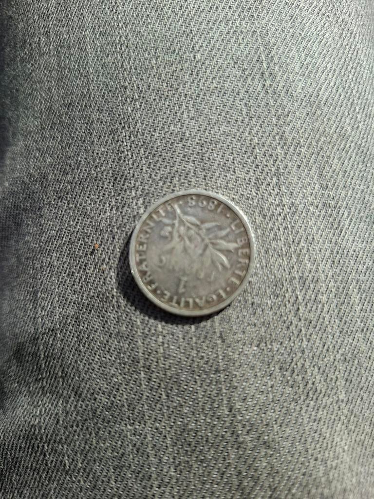 Zilveren 1 frank 1898, Postzegels en Munten, Munten | België, Ophalen