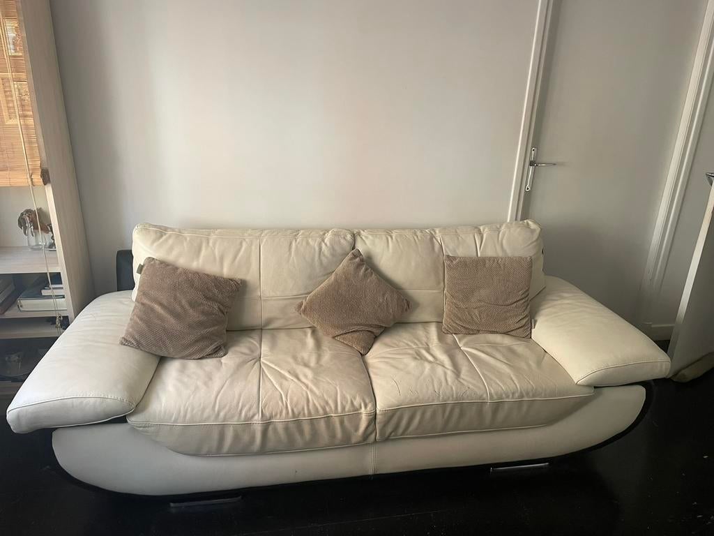 leren bank, Ophalen of Verzenden, Zo goed als nieuw, Leer