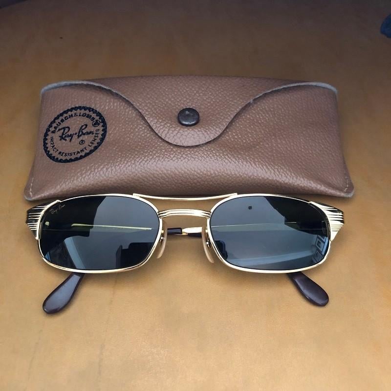 NIEUWE Vintage B&L Ray-ban Signet small zonnebril goud S12, Enlèvement ou Envoi, Autres couleurs, Comme neuf, Ray-Ban