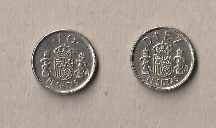 Spanje : 2 (gebruikte) munten van 10 pesetas (1983 en 1992), Ophalen of Verzenden, Setje