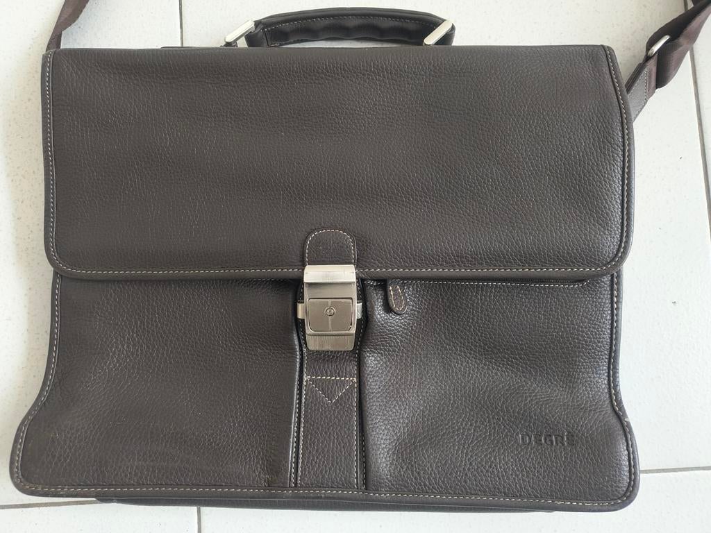 Lederen Aktetas Degré, Ophalen of Verzenden, Leer