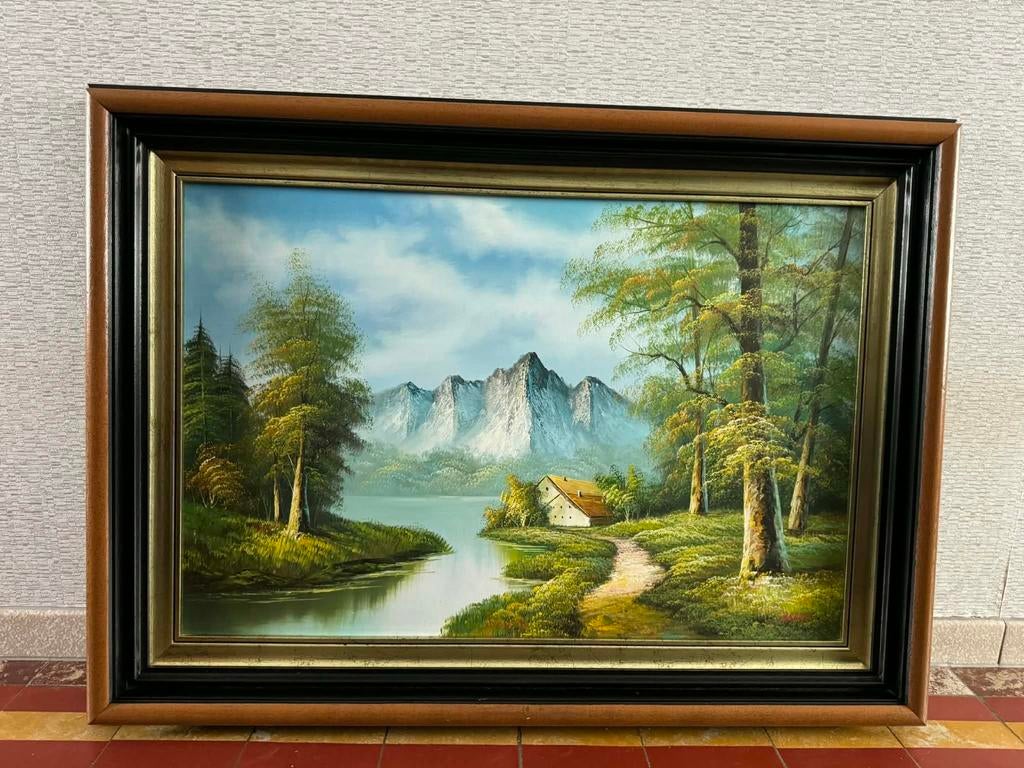 Landschap schilderij, Ophalen