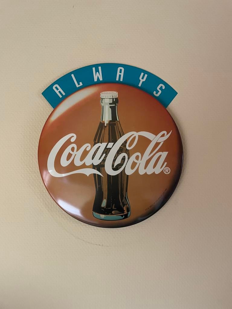 Emaille coco cola decoratie, Ophalen, Zo goed als nieuw