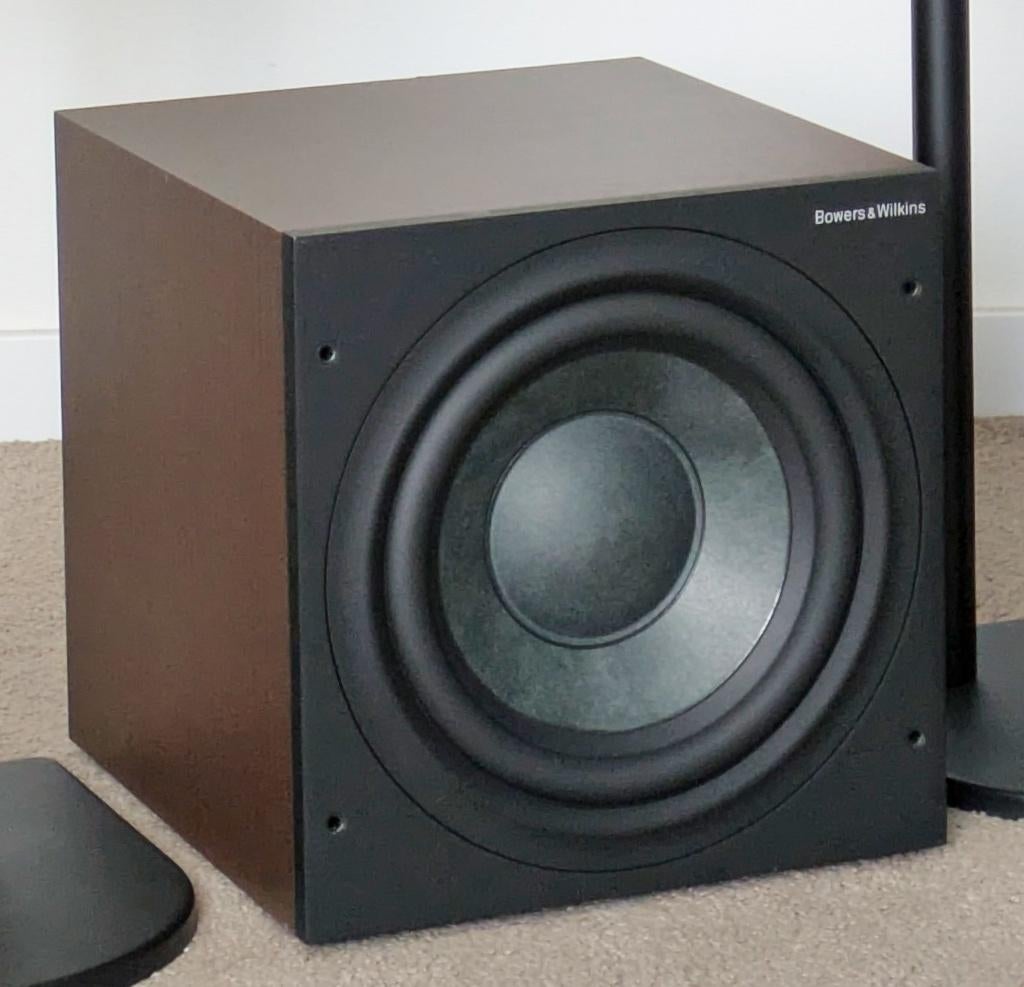 Bowers & Wilkins B&W ASW 610, 200 W sub met spikes, Audio, Tv en Foto, Luidsprekerboxen, Gebruikt, Subwoofer, 120 watt of meer