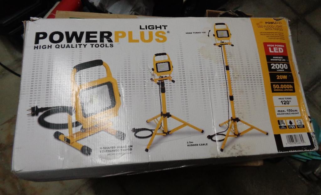 bouwlamp, Ophalen of Verzenden, Zo goed als nieuw, Met statief