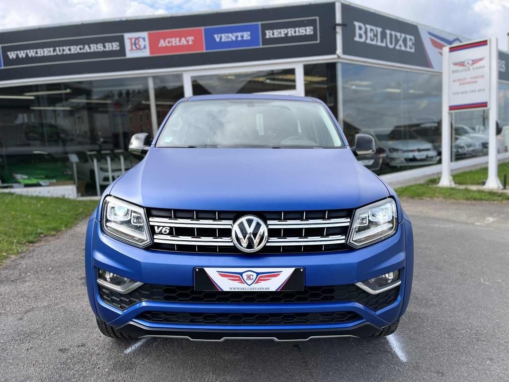 VW Amarok 3.0 V6TDi 258CV*4WD*TVAC-BTW.IN*AUTO*CAM*PDC*REG*J, Auto's, Automaat, Euro 6, Blauw, Leder
