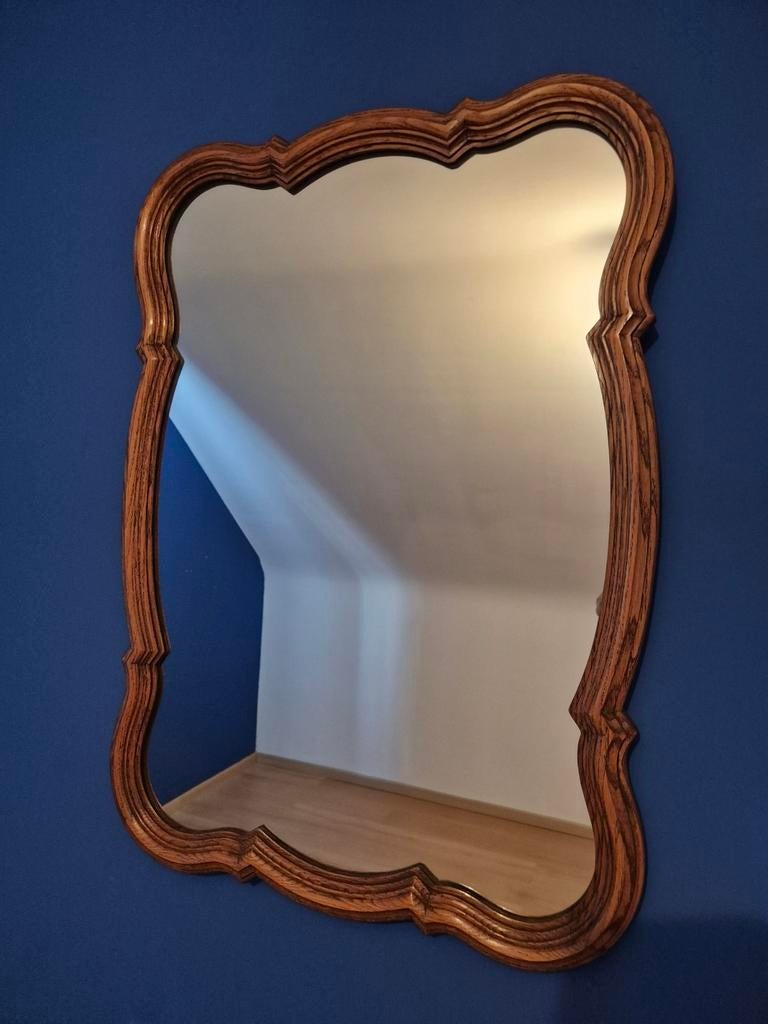 Grand miroir robuste en bois de chêne, Enlèvement