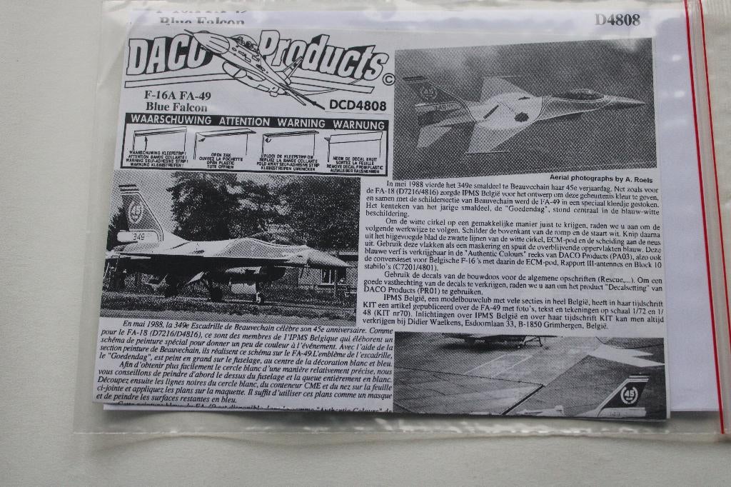 decals f-16 schaal 1/72, Hobby en Vrije tijd, Ophalen of Verzenden, Nieuw, 1:72 tot 1:144, Vliegtuig